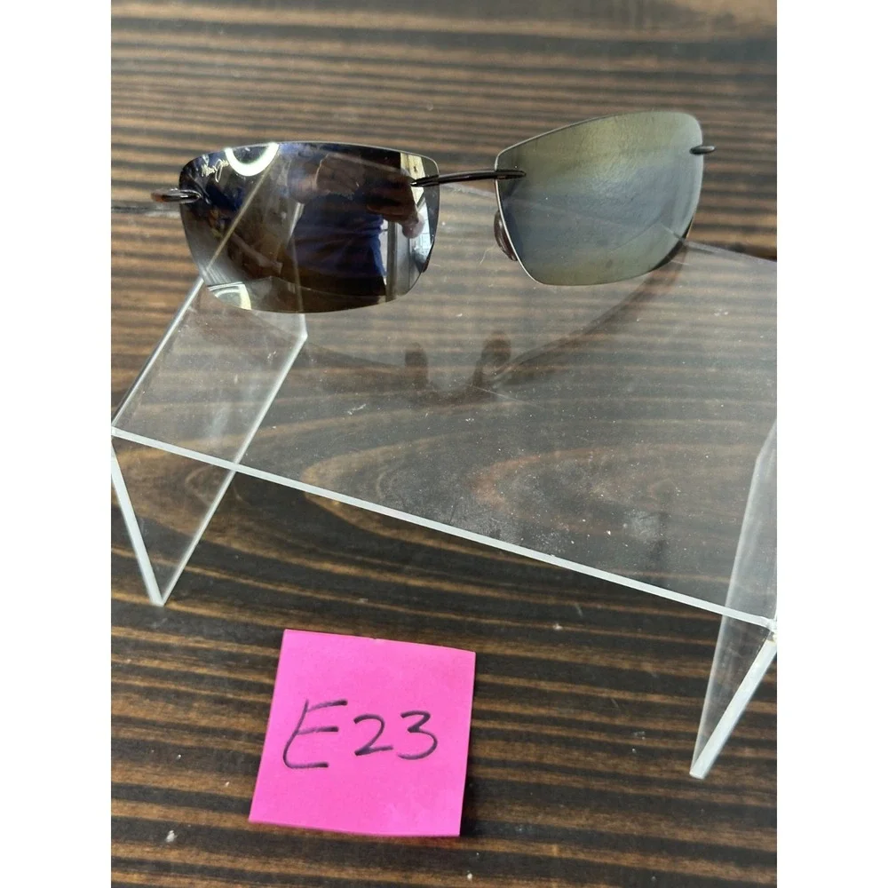Maui Jim Lighthouse MJ423 Rootbeer Frame Rimless Polarised Rimless Sunglasses
